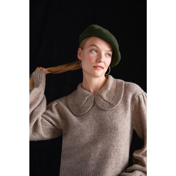 ASTR The Label Collared Puff-Sleeve Sweater - New Size Large - Picture 3 of 4